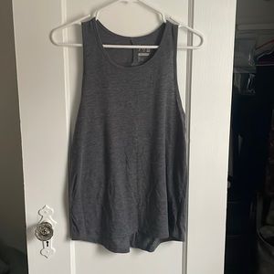 Grey work out tank with cut out in back. Excellent condition